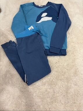 Kite Organic Cotton Whale Sweatshirt & Jogger Set | Size 12-13Y (158-168 cm)